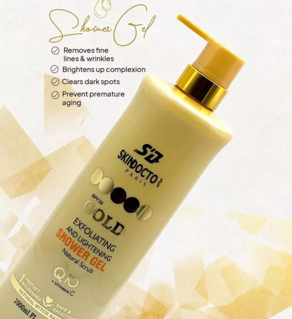Skin Doctor Gold Exfoliating Shower Natural Scrub Gel
