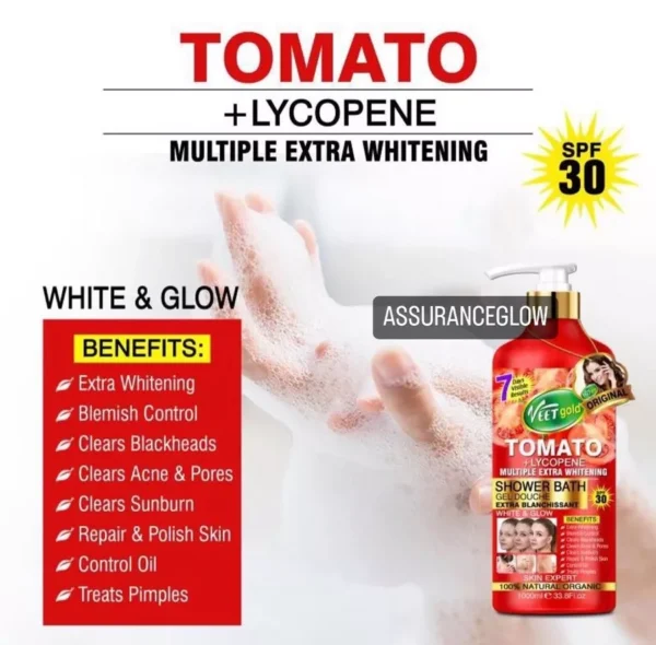 Veet Gold Tomato Lycopene Multiple Extra Whitening Shower Bath