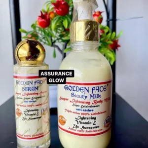 Golden Face Beauty Super Lightening Body Milk Lotion + Serum