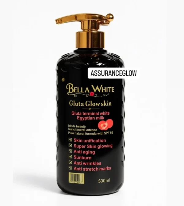 BellaWhite Gluta Glow Terminal Egyptian Milk Lotion 500ml SPF 50