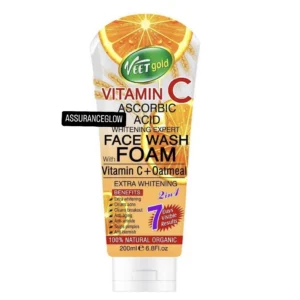 Veet Gold Vitamin C Ascorbic Acid Face Wash Foaming Cleanser With Oatmeal